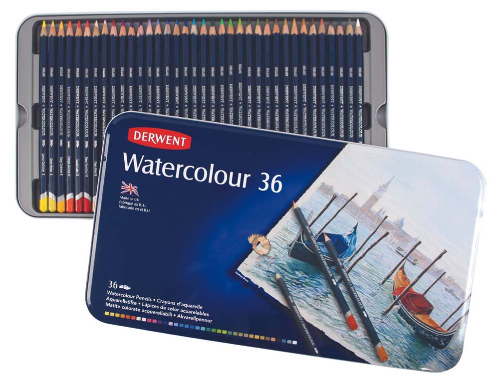 KINGART® PRO Watercolor Pencils, 100% Woodless, Wet or Dry Media