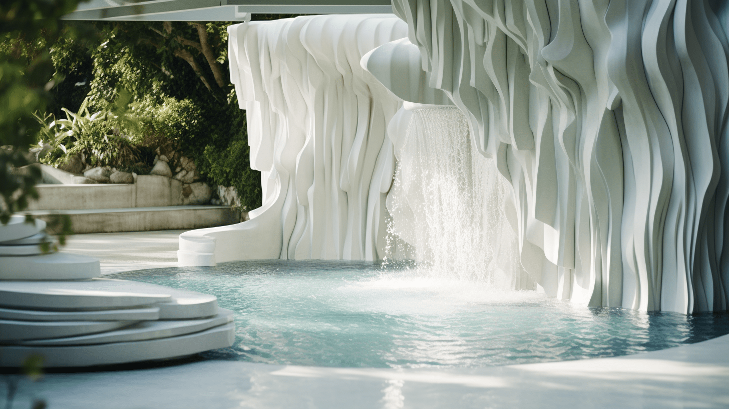 Stunning Concrete Sculptures in Florida Artificial Waterfalls