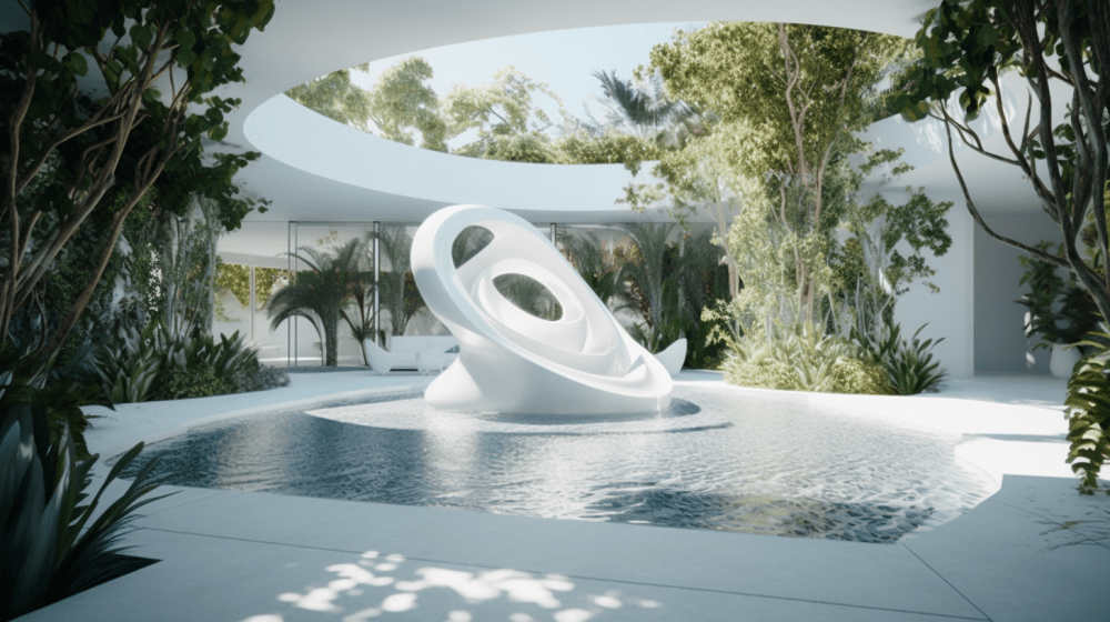white sculptures florida design outdoors